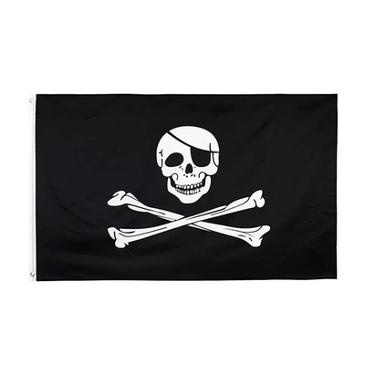 Bandera de pirata de encargo de la bandera pirata del cráneo de la bandera los 3x5Ft del poliéster del OEM