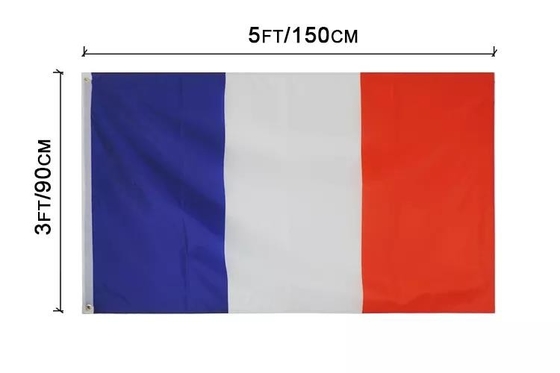 Impreso 3X5FT Bandera tricolor de Francia Bandera de país 100% poliéster Listo para enviar